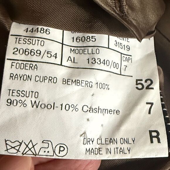 Canali For Bloomingdales Mens Sport Jacket Brown Tweed with Suede Elbow Patches. - Picture 13 of 14